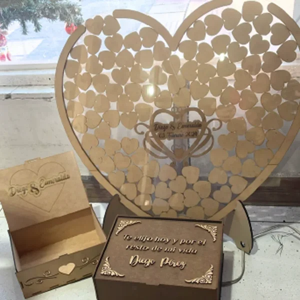 cuadro de firmas en MDF para 15 años