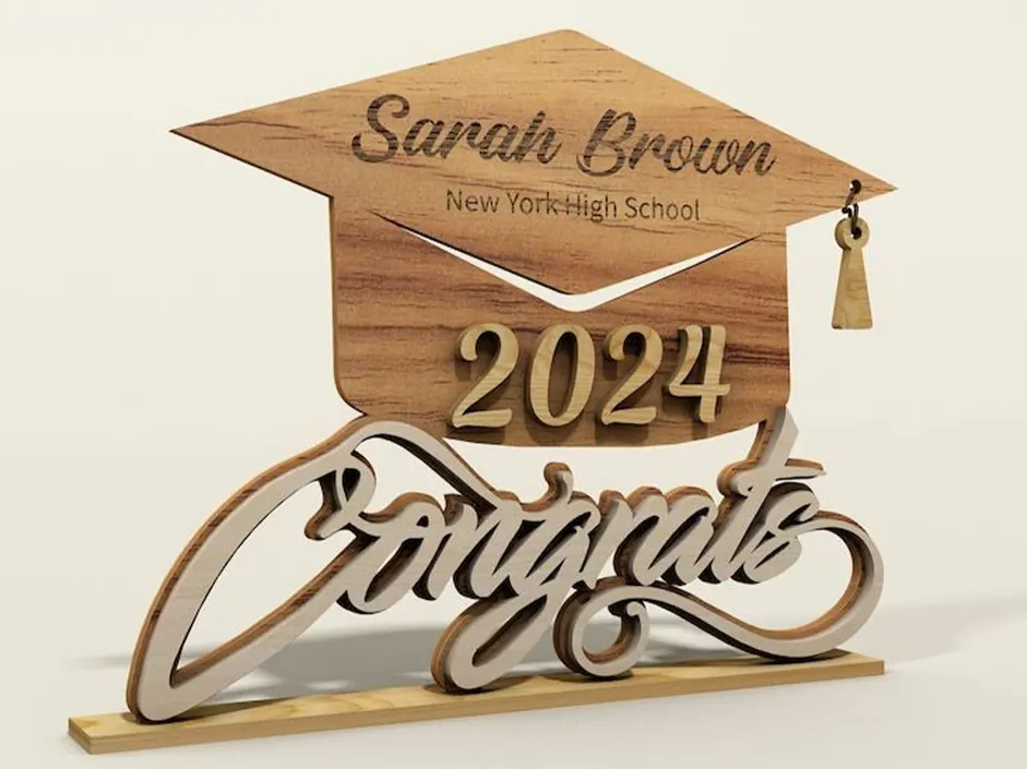 Detalles de grado en MDF letrero